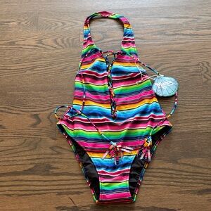 Vibrant Multicolored Women's One Piece Swimsuit